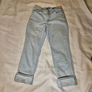 J. Jill Denim High Rise Cropped light wash jeans 10T
